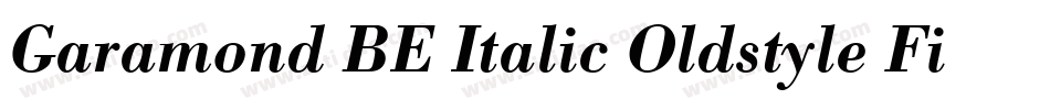 Garamond BE Italic Oldstyle Figures字体转换